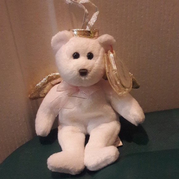 ❤TY Halo II Jingle Beanies Pink and Gold - Picture 1 of 5